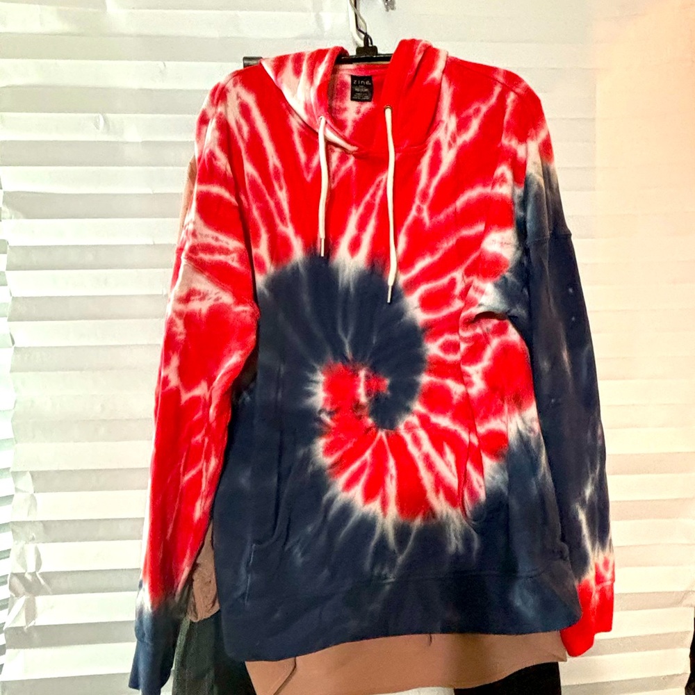 Tye dye hoodie purchased at skate shop in Ventura.